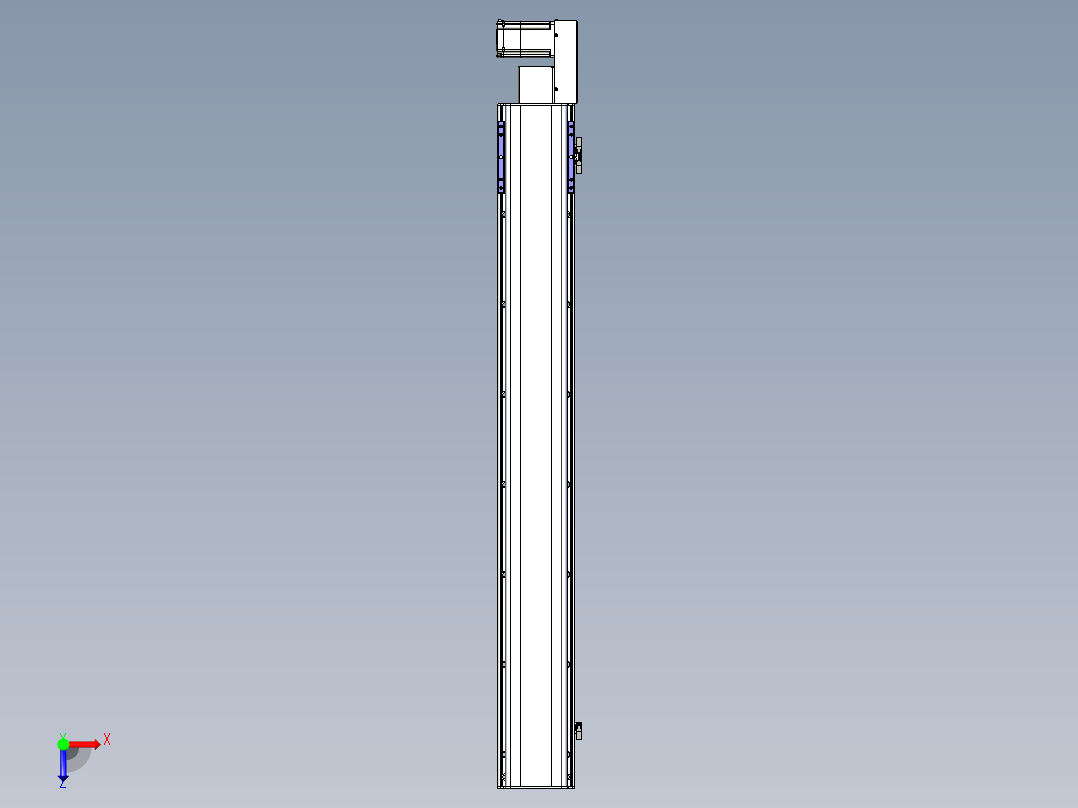 同步带滑台-半封闭B17H-L50-S1250-R-P75-D3俯视图
