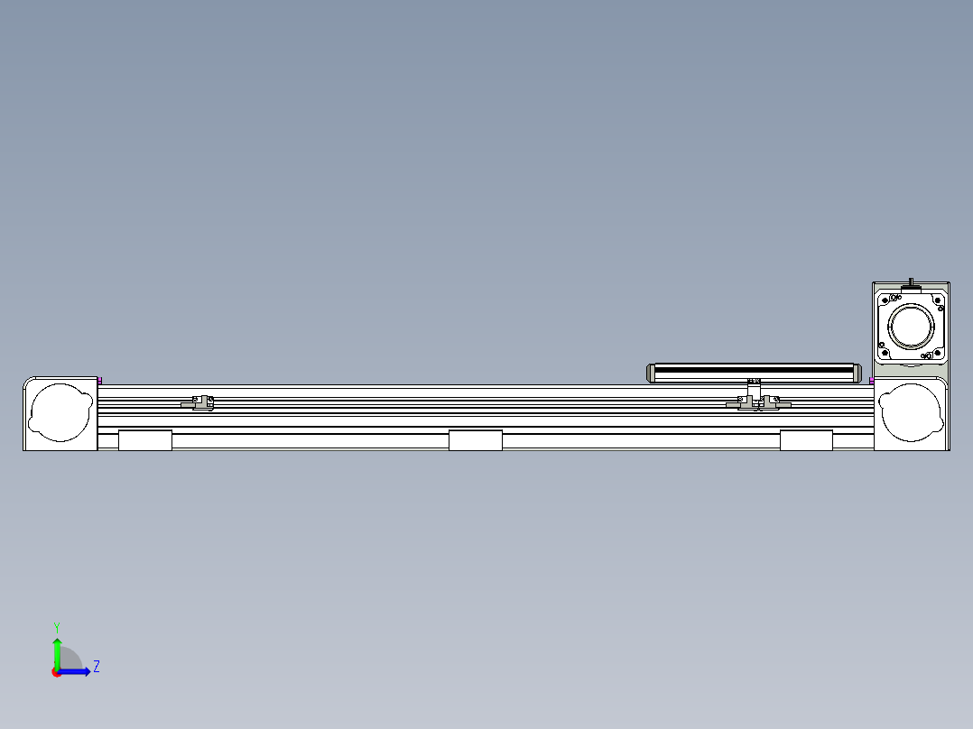 同步带滑台-欧规B8-L88-S650-L-ZP75-D3-N10左视图