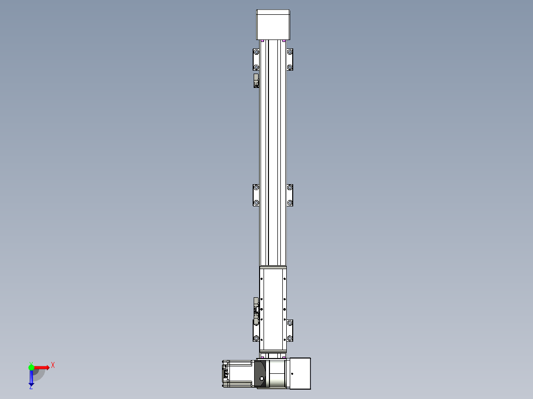 同步带滑台-欧规B8-L88-S650-L-ZP75-D3-N10俯视图