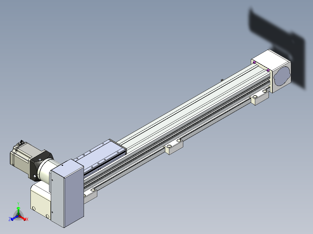 同步带滑台-欧规B8-L88-S650-L-ZP75-D3-N10正等轴测图