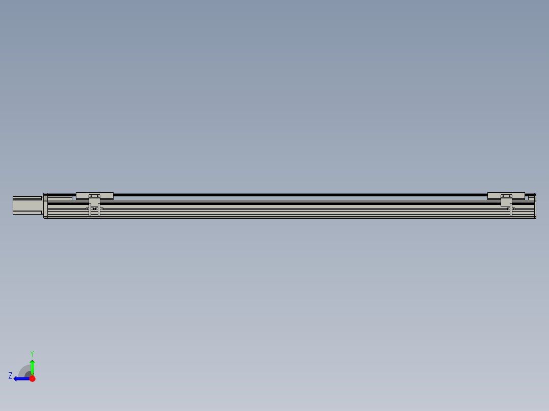 直线模组WG-LHA12-S1300-M设计图纸右视图