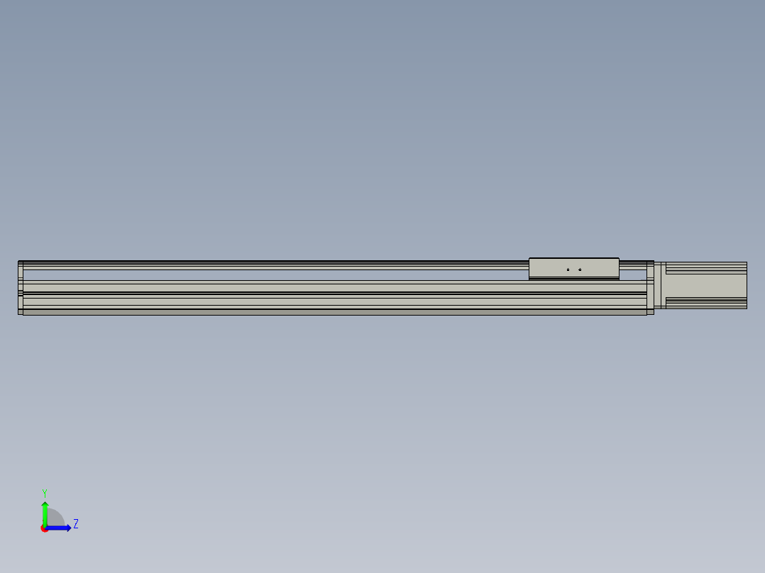 东锦丝杆传动-直线滑台模组DH170-C-L10-S800-BC-P750W-C3左视图