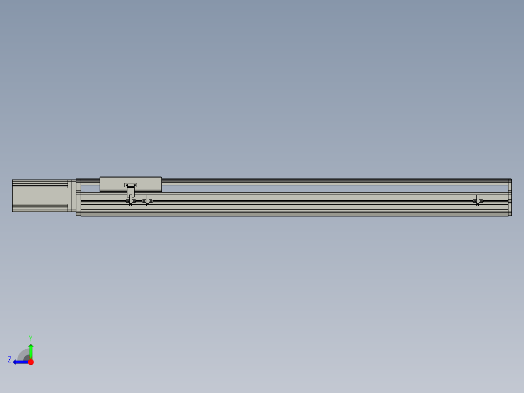 东锦丝杆传动-直线滑台模组DH170-C-L10-S800-BC-P750W-C3右视图