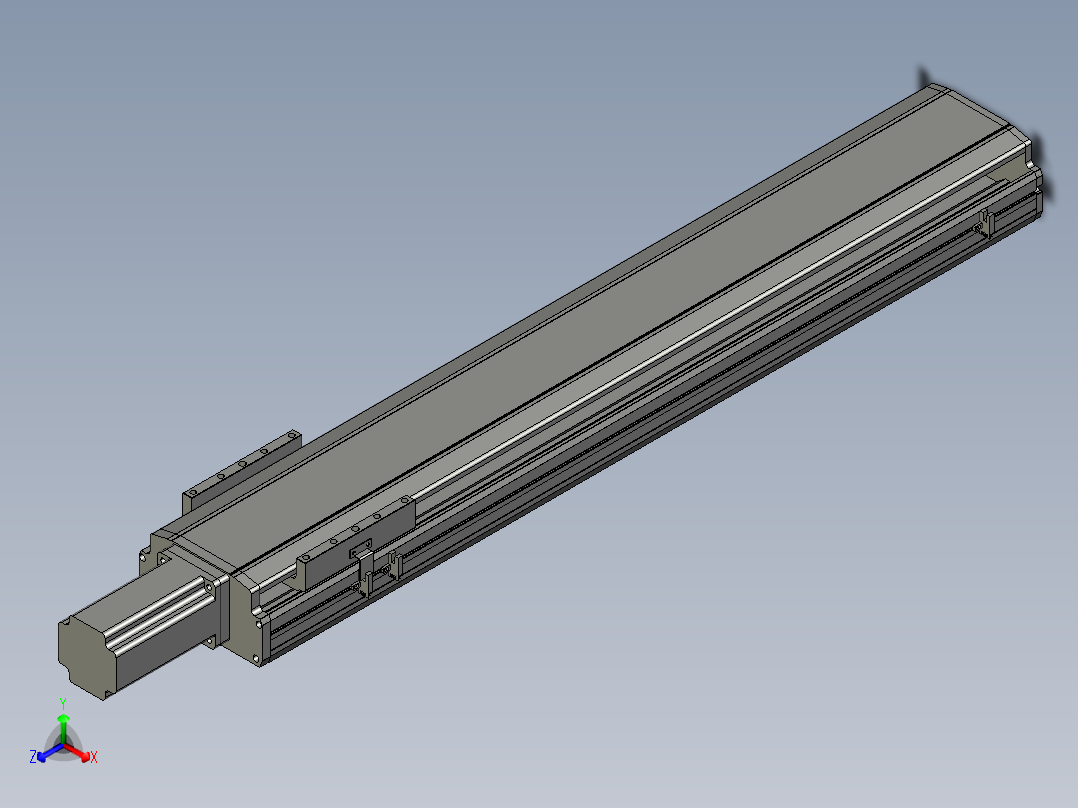 东锦丝杆传动-直线滑台模组DH170-C-L10-S800-BC-P750W-C3正等轴测图