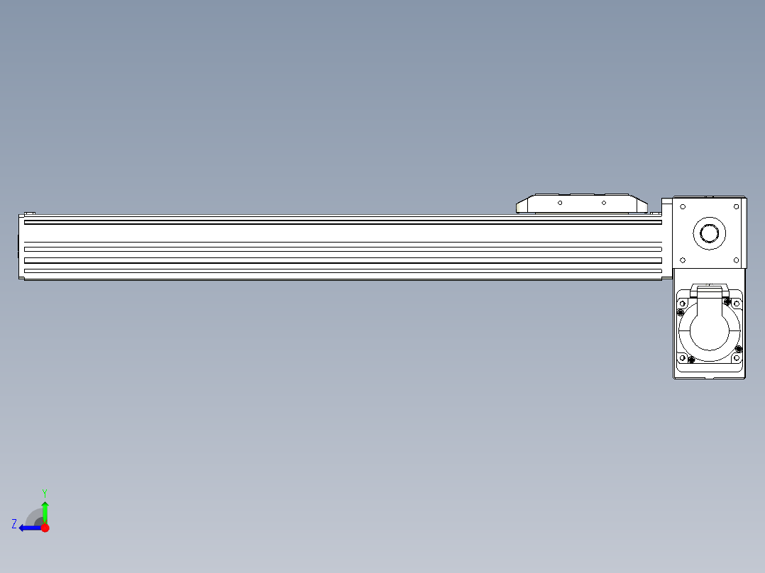 同步带全封闭直线模组TPA-HCB-85D-90-L400-RP-Y-P20-N3右视图