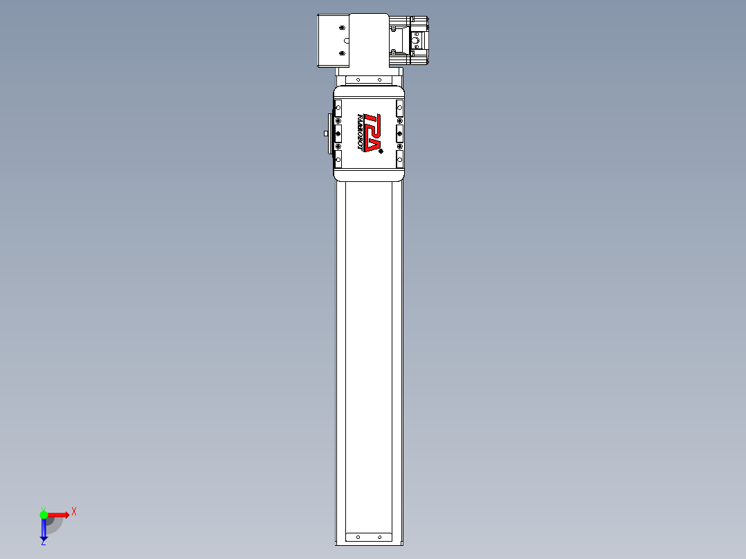 同步带全封闭直线模组TPA-HCB-85D-90-L400-RP-Y-P20-N3俯视图