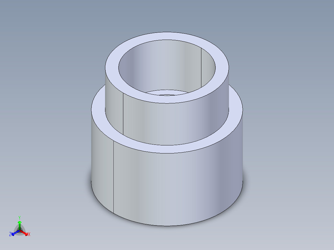 聚氯乙烯配件11-Sch80_ReducerCoupling_SxS_829-292FB_2.5in x 2in正等轴测图
