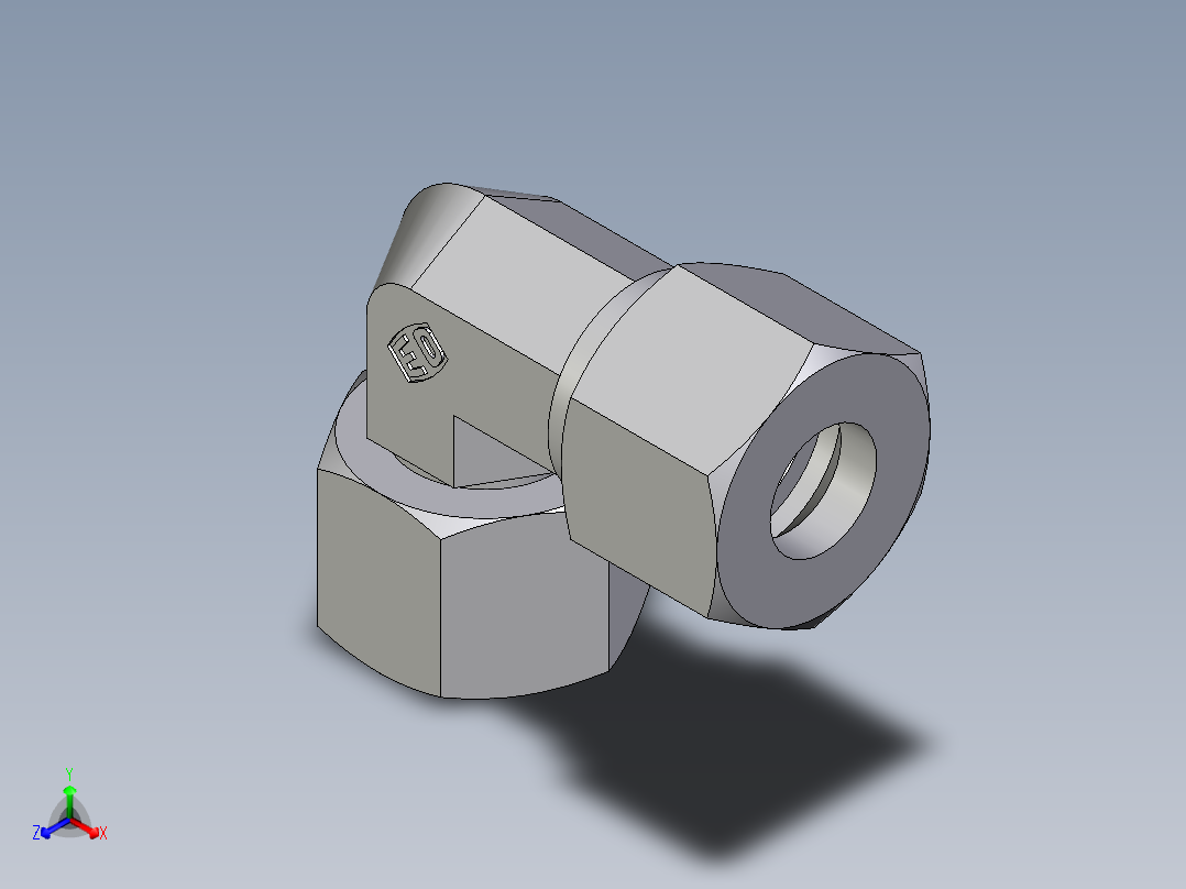 卡套式工业通用硬管接头EO_Swivel_nut_elbow_EW12ZS71