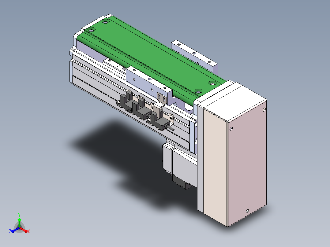MTH丝杆半封闭模组MT75BS-BM-100W正等轴测图