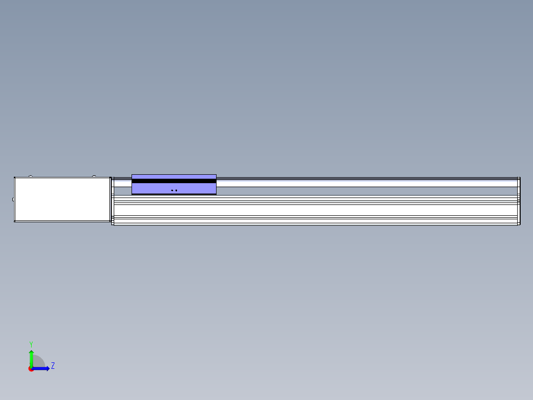 同步带滑台-半封闭B17H-L50-S500-L-P75-D3左视图