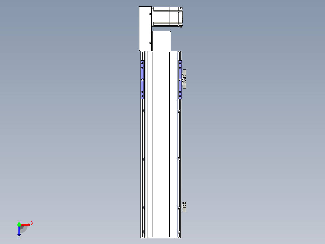同步带滑台-半封闭B17H-L50-S500-L-P75-D3俯视图