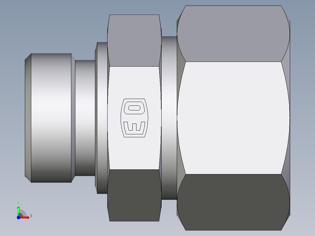 卡套式工业通用硬管接头EO_Male_Stud_connector_GE30SR171前视图