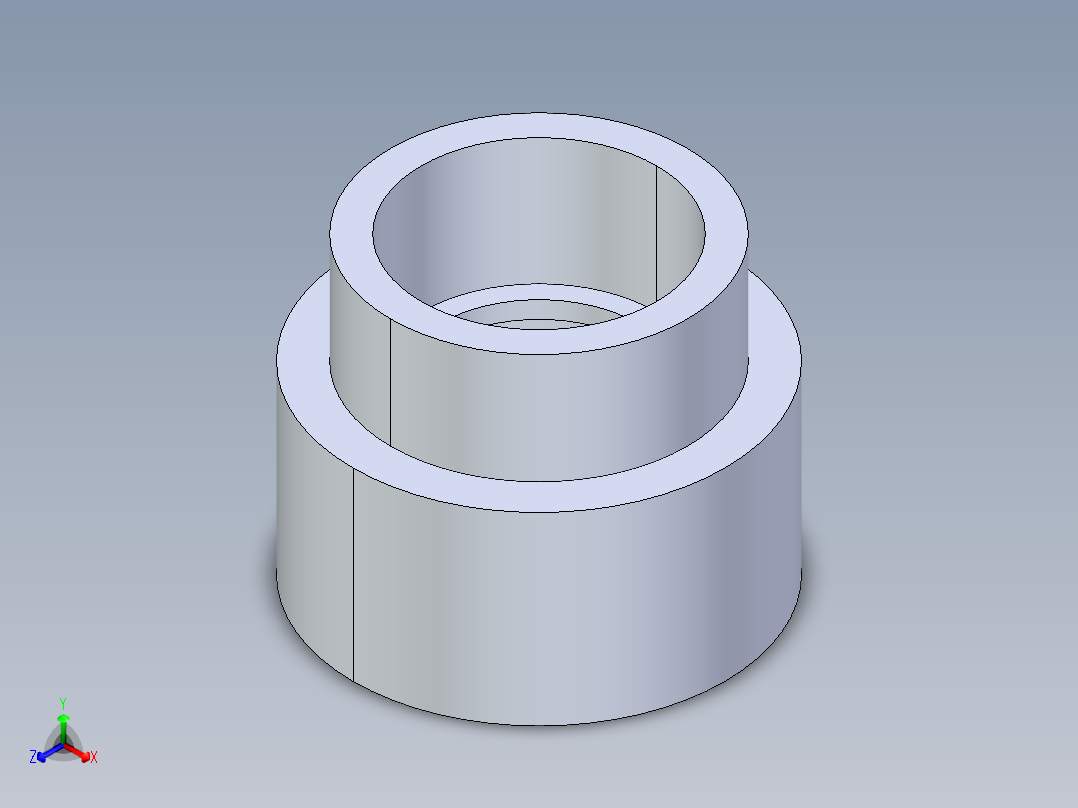 CPVC管件11-Sch80_ReducerCoupling_SxS_9829-422_4in x 3in正等轴测图
