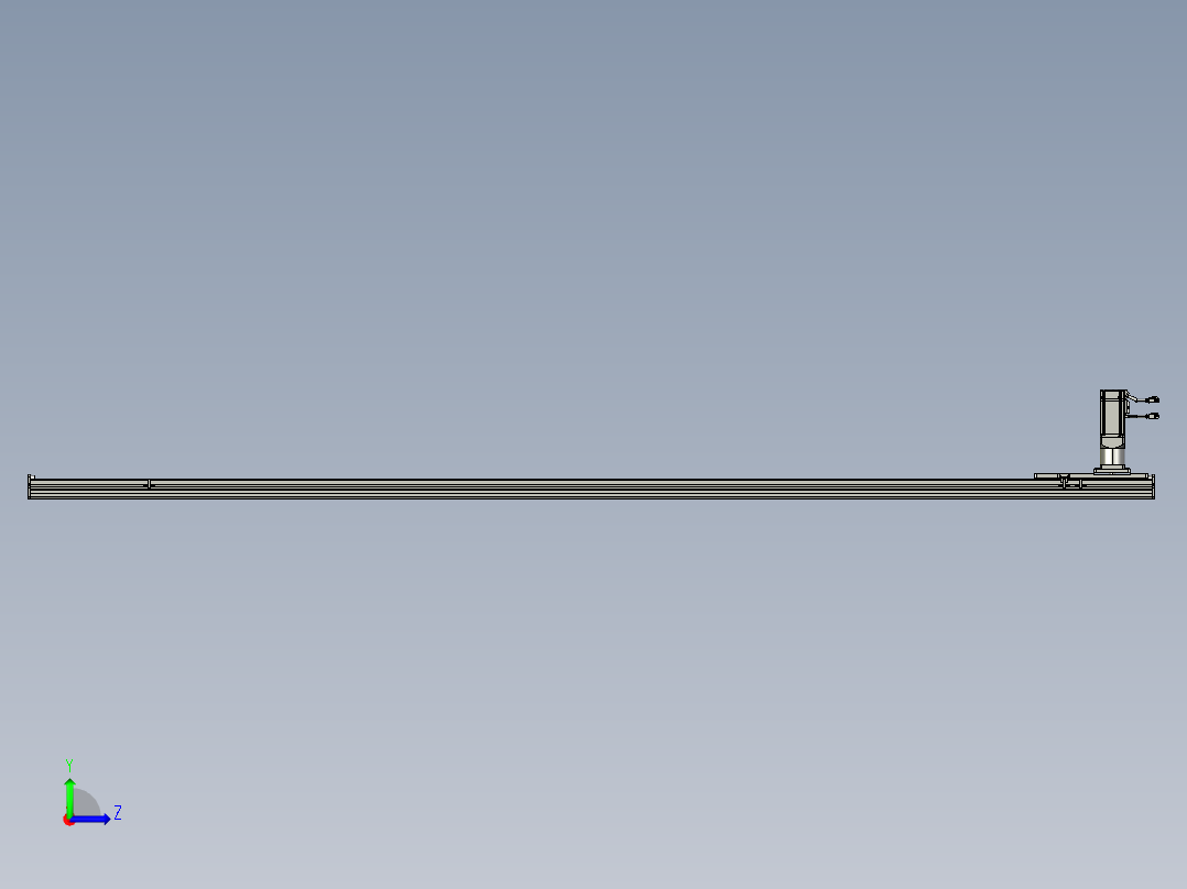 东锦齿条传动DH136G-S2450-BU-减速机+P400W左视图