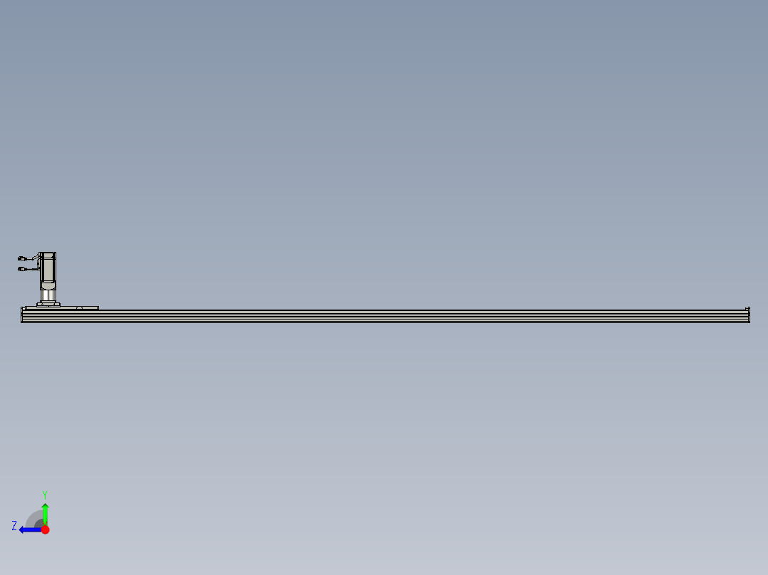 东锦齿条传动DH136G-S2450-BU-减速机+P400W右视图