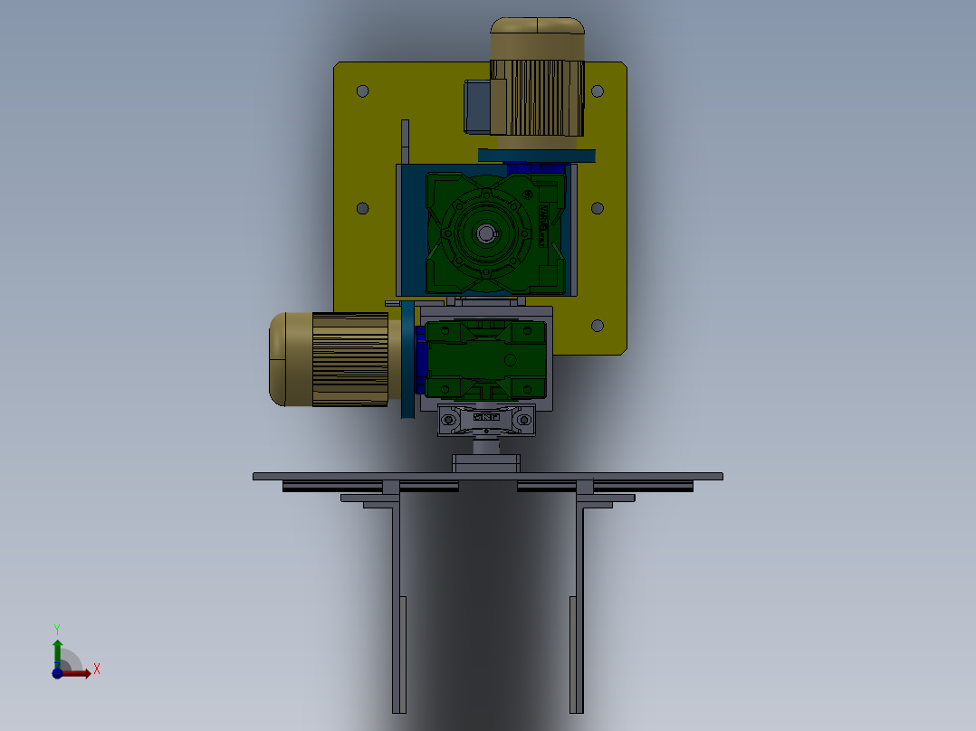 抓取翻转升降机sw10前视图