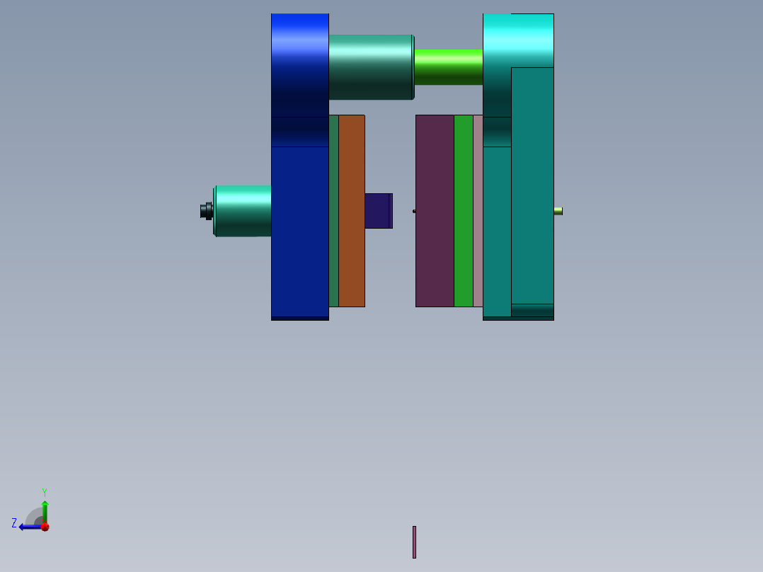 折弯翻孔件弯曲模(CAD图+SW三维)右视图