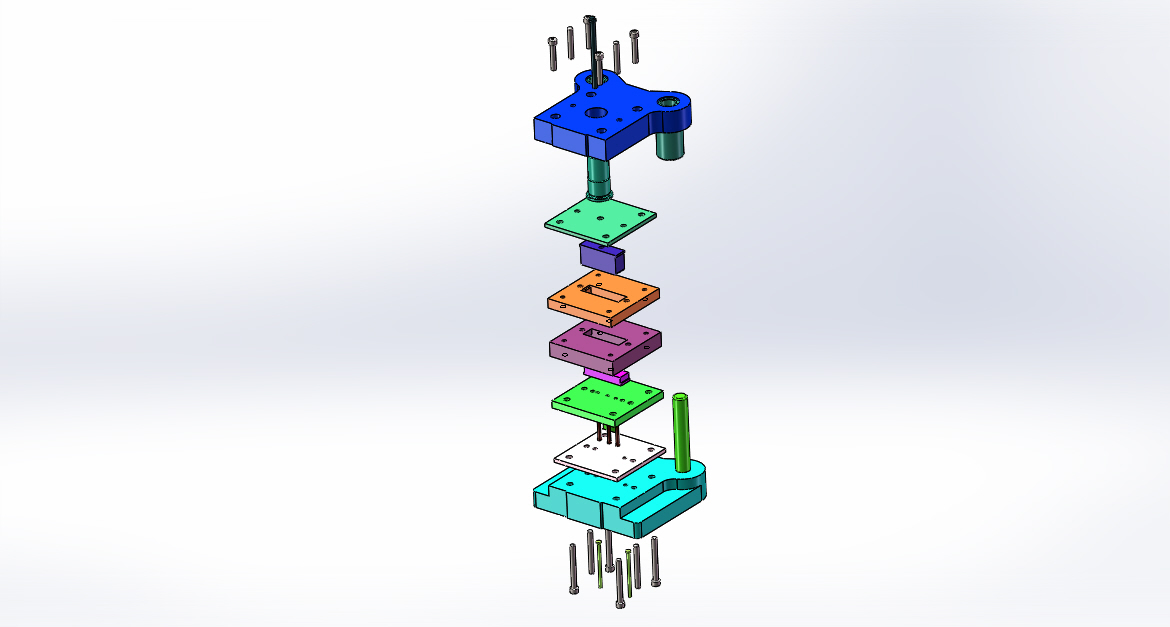折弯翻孔件弯曲模(CAD图+SW三维)