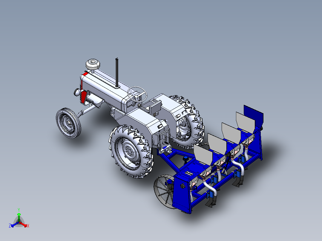 播种机正等轴测图