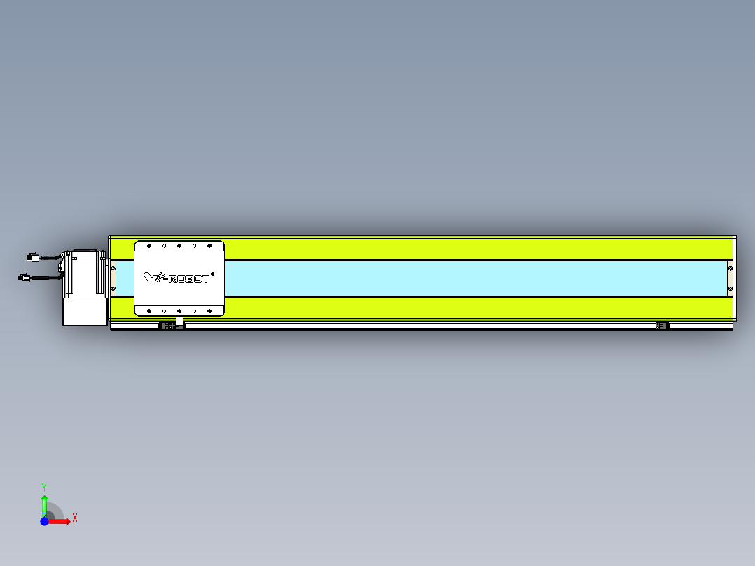 威洛博VBC同步带传动一无尘环境VBC17-L45-S950-BLU-ZP75-C3前视图