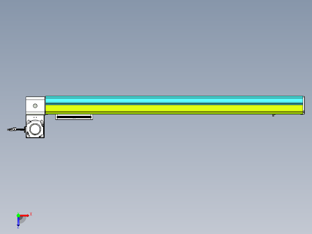 威洛博VBC同步带传动一无尘环境VBC17-L45-S950-BLU-ZP75-C3俯视图