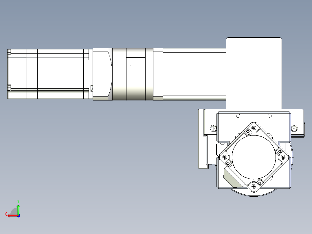 威洛博直线电机模组EB6ZR-L140-S1020-RZ575K-Z575K-MS3后视图