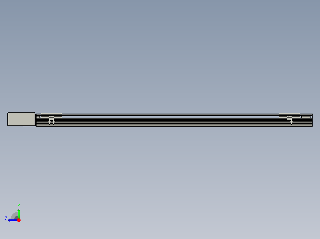 直线模组LHB17-L40-S1700-BR设计图纸右视图