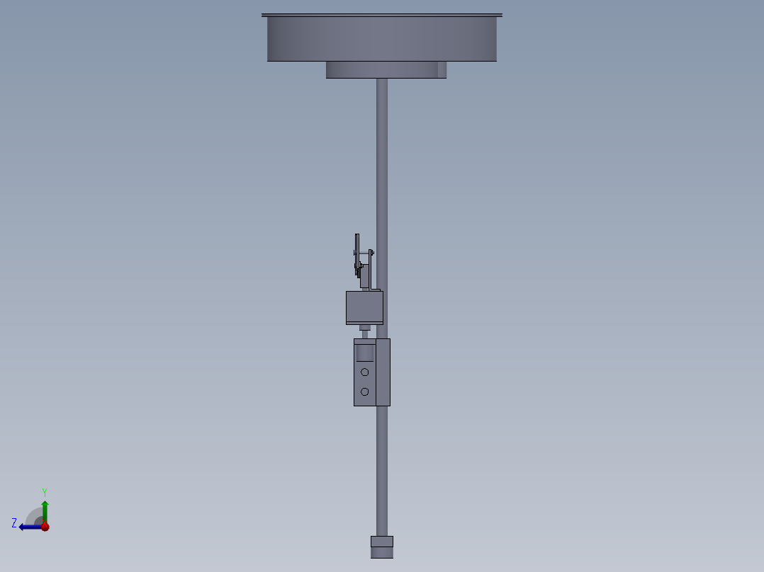 JX762-搬运机械手机械部分设计【三自由度圆柱坐标型】 - sw右视图