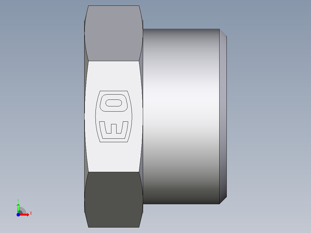 卡套式工业通用硬管接头EO_Blanking_plug_for_tube_ends_ROV30SCFX前视图