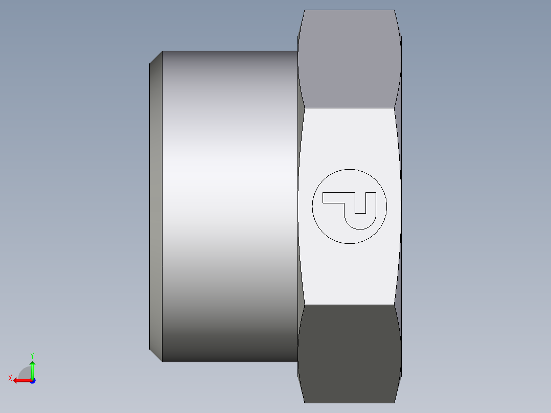 卡套式工业通用硬管接头EO_Blanking_plug_for_tube_ends_ROV30SCFX后视图