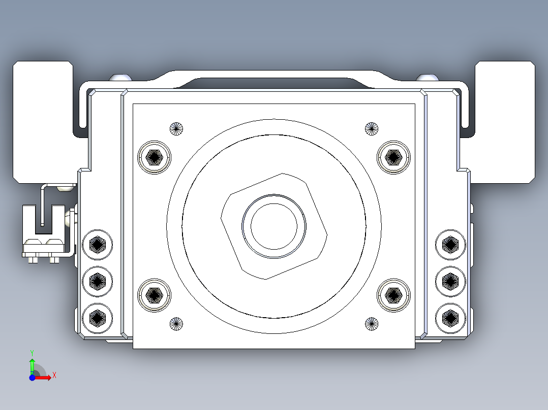 TPA-KNR-130E-2525C-L50A1-M-P75-N3线性模块铝制底座前视图