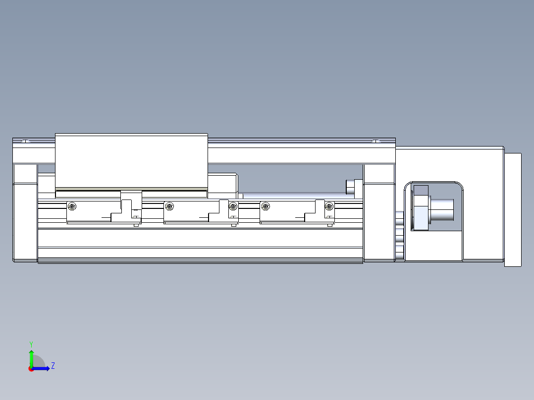 TPA-KNR-130E-2525C-L50A1-M-P75-N3线性模块铝制底座左视图