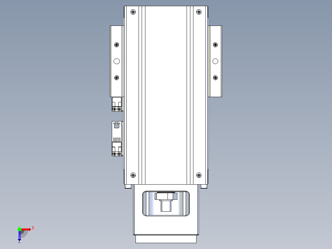 TPA-KNR-130E-2525C-L50A1-M-P75-N3线性模块铝制底座俯视图