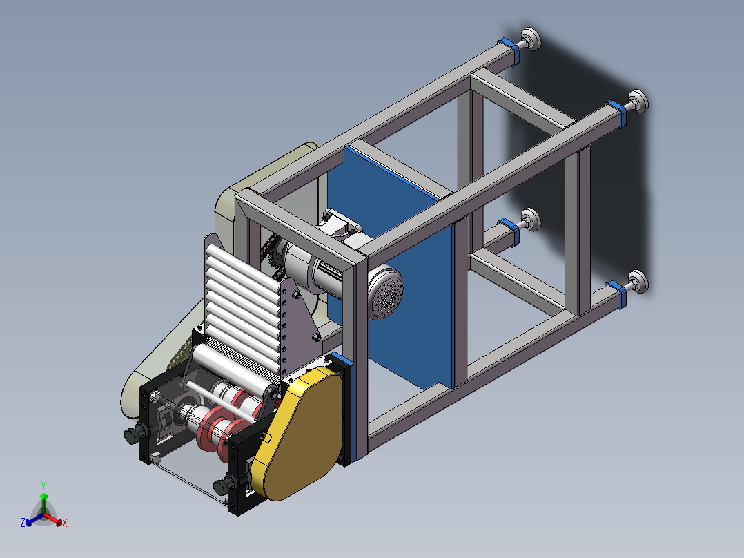 板材切割机sw18正等轴测图