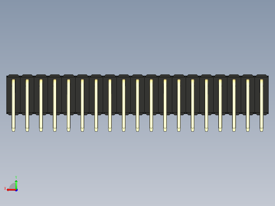 彩色公排针 100mil 2.54mm 系列-DS1022_black_3x19p_100mil_TypeD_rev1.0后视图