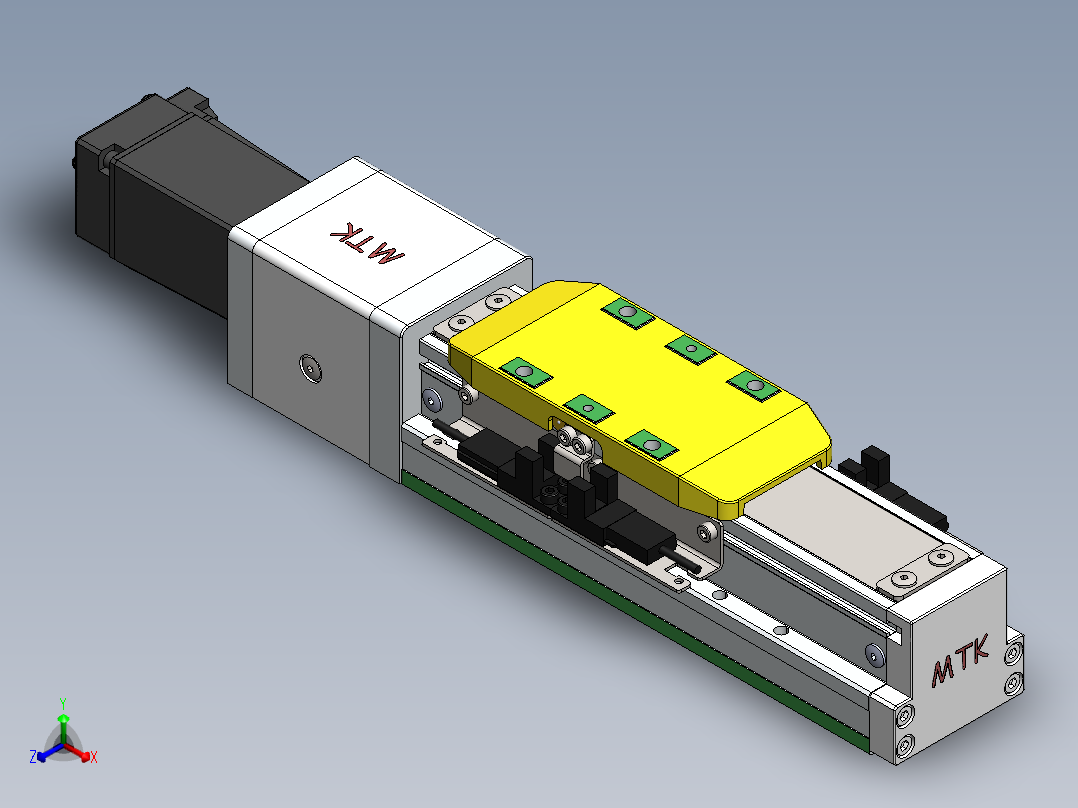 GTH内嵌丝杆全封闭GTH5-100W正等轴测图