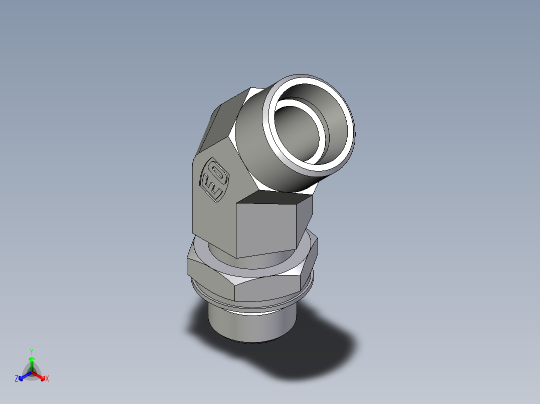 卡套式工业通用硬管接头EO_Adjustable_locknut_45_deg_elbow_VEE15LMOROMDCF