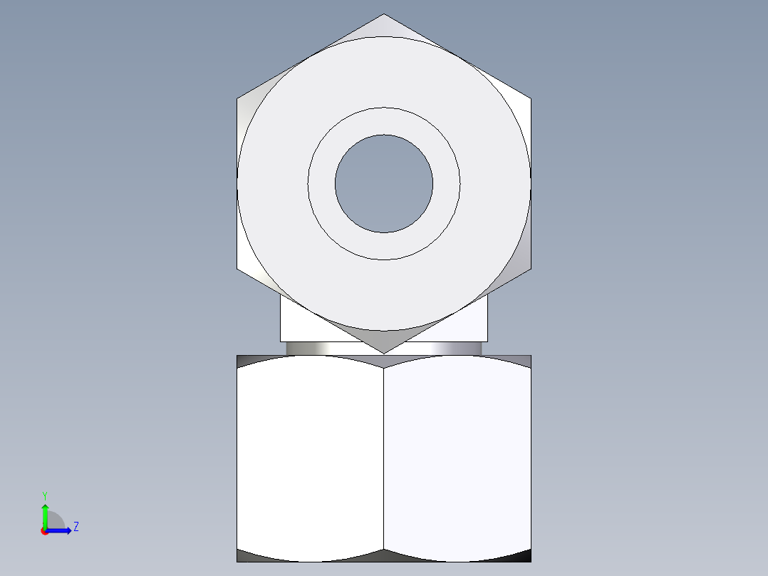 卡套式工业通用硬管接头EO_Swivel_nut_branch_tee_ET14SCF左视图