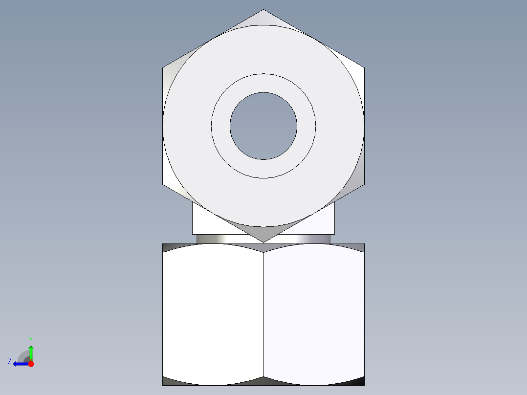 卡套式工业通用硬管接头EO_Swivel_nut_branch_tee_ET14SCF右视图