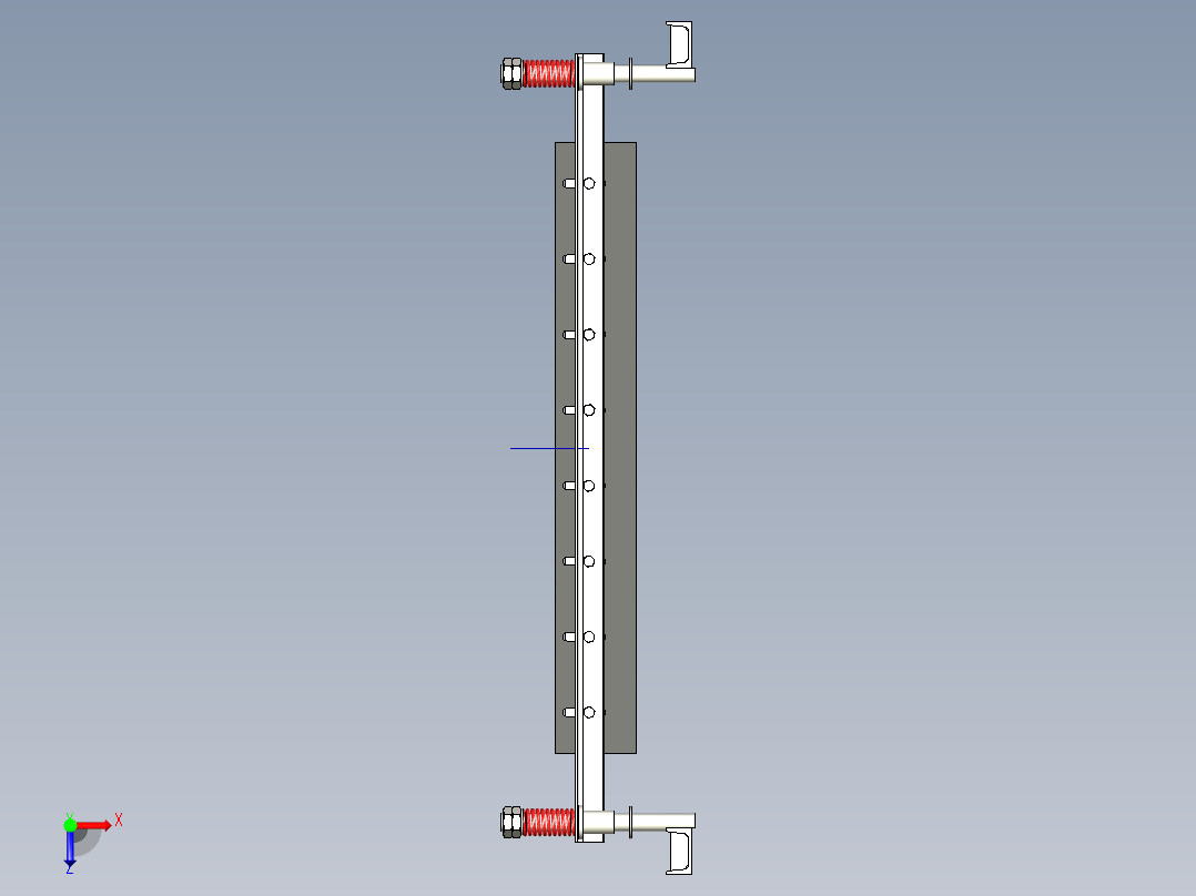 TD75型带式输送机弹簧清扫器 TD4E俯视图