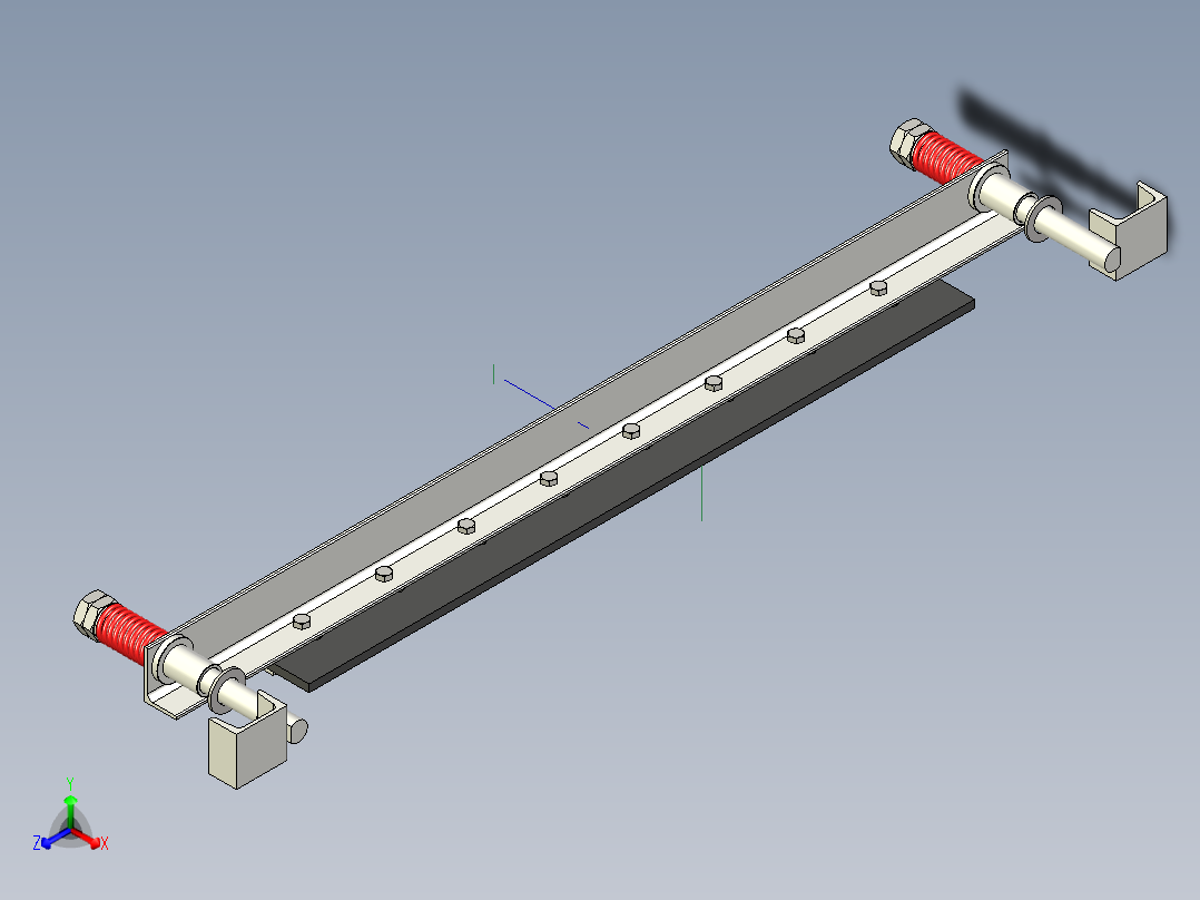 TD75型带式输送机弹簧清扫器 TD4E正等轴测图