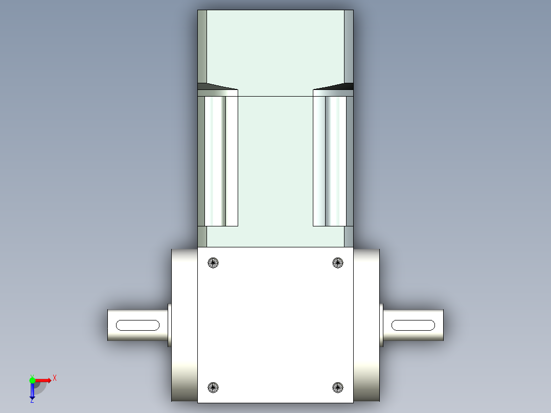 换向器PW90双轴 PLX90-L2 19-70-90-M6.stp俯视图
