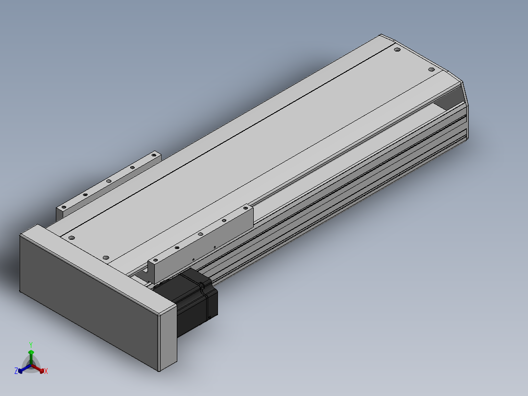 精密模组MY220-T10-450L-BL-P75B-C4-C正等轴测图