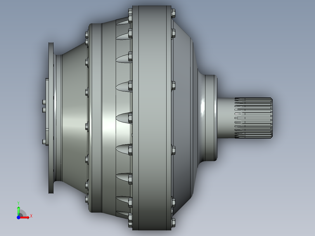 行星变速箱前视图