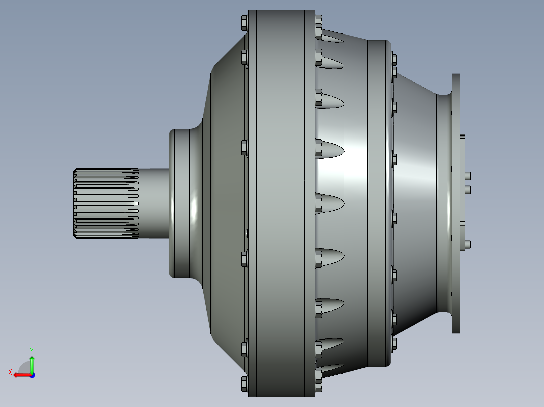 行星变速箱后视图