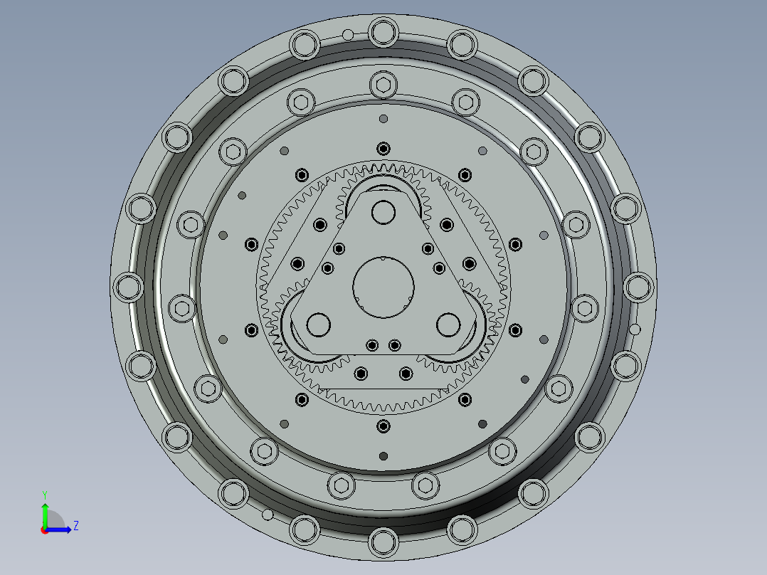 行星变速箱左视图
