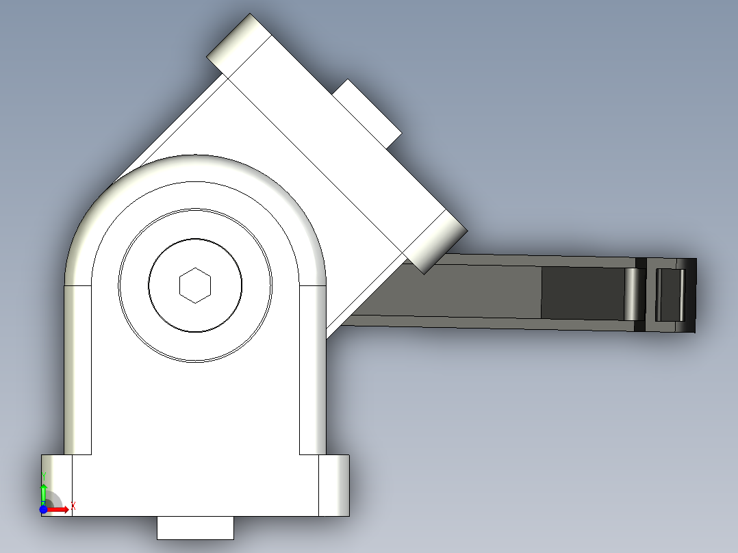 型材-BR 40X40 PIVOT JOINT WITH LEVER KJN532235L 前视图
