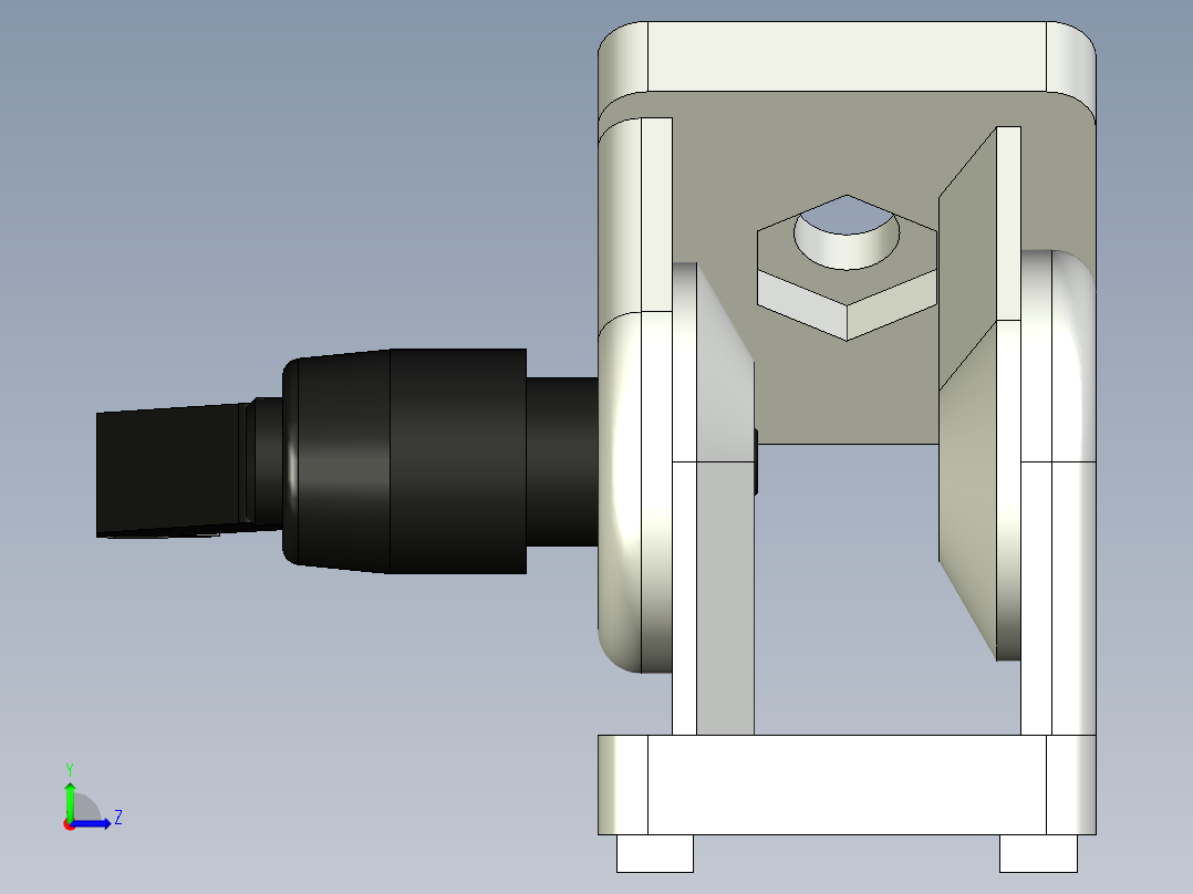 型材-BR 40X40 PIVOT JOINT WITH LEVER KJN532235L 左视图