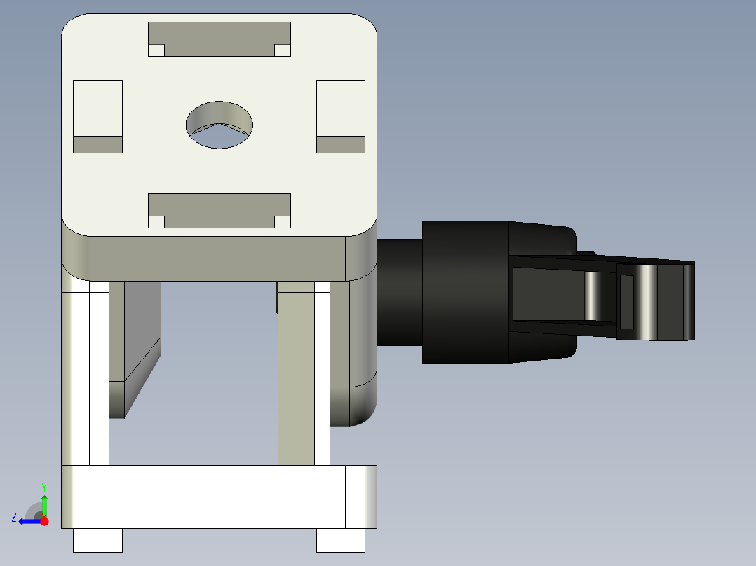 型材-BR 40X40 PIVOT JOINT WITH LEVER KJN532235L 右视图