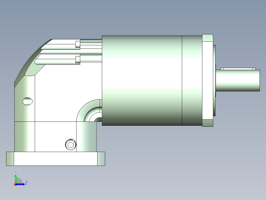 直齿ZPLF160-L3 35-114.3-200-M12.stp左视图